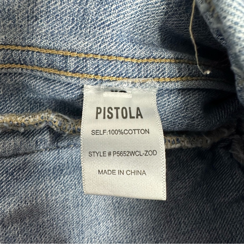 Like New Pistola Brando Star Embroidery Denim Jacket xs - Picture 13 of 15